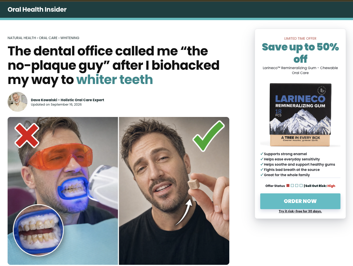 The Dental Office Called Me “the No-Plaque Guy” After I Biohacked My Way to Whiter Teeth