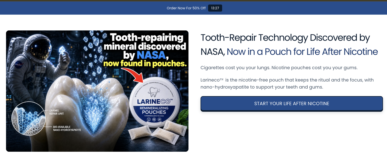 Tooth-Repair Technology Discovered by NASA, Now in a Pouch for Life After Nicotine