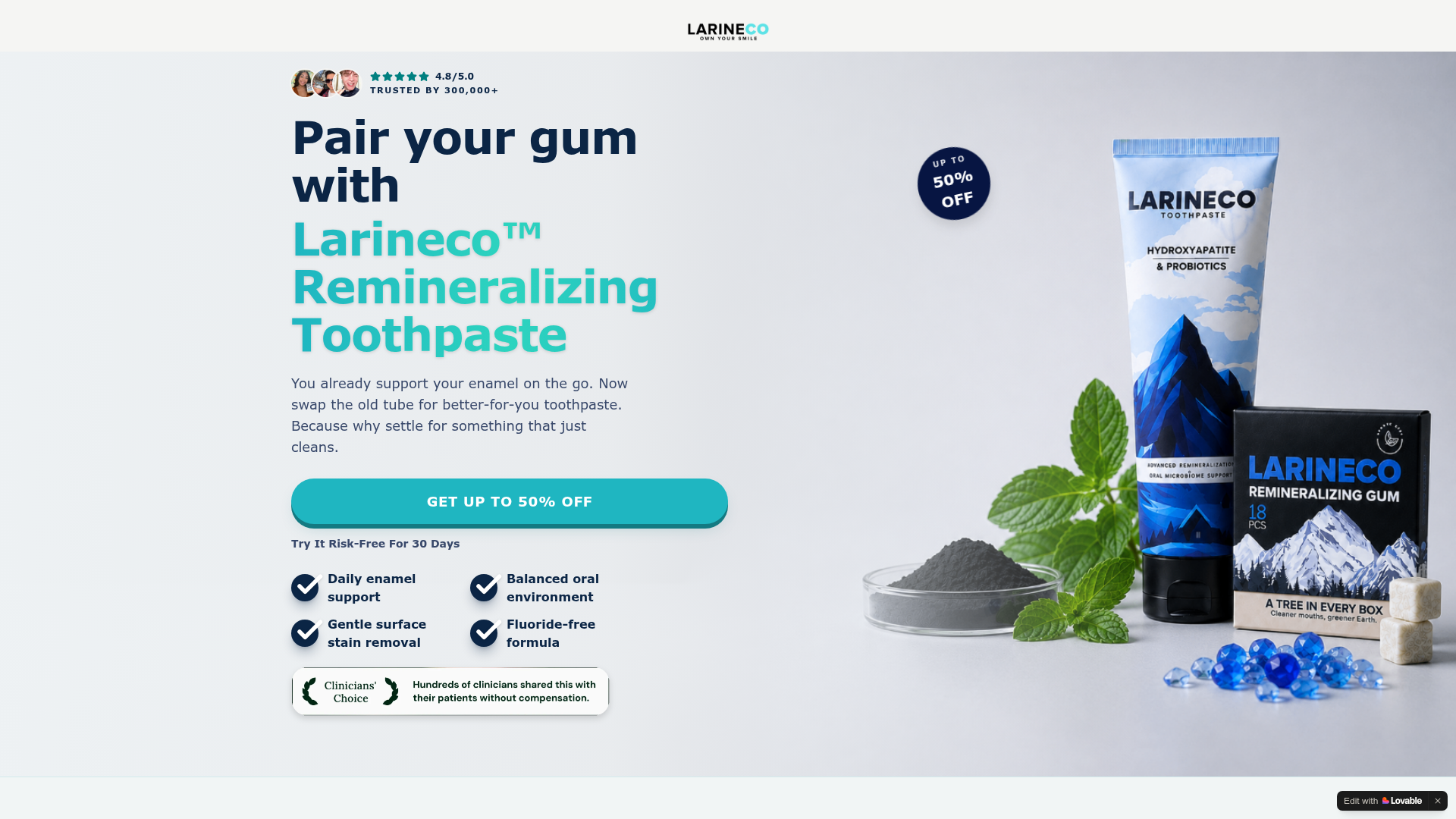 Larineco™ — Toothpaste Cross-Sell Existing Gum Customers