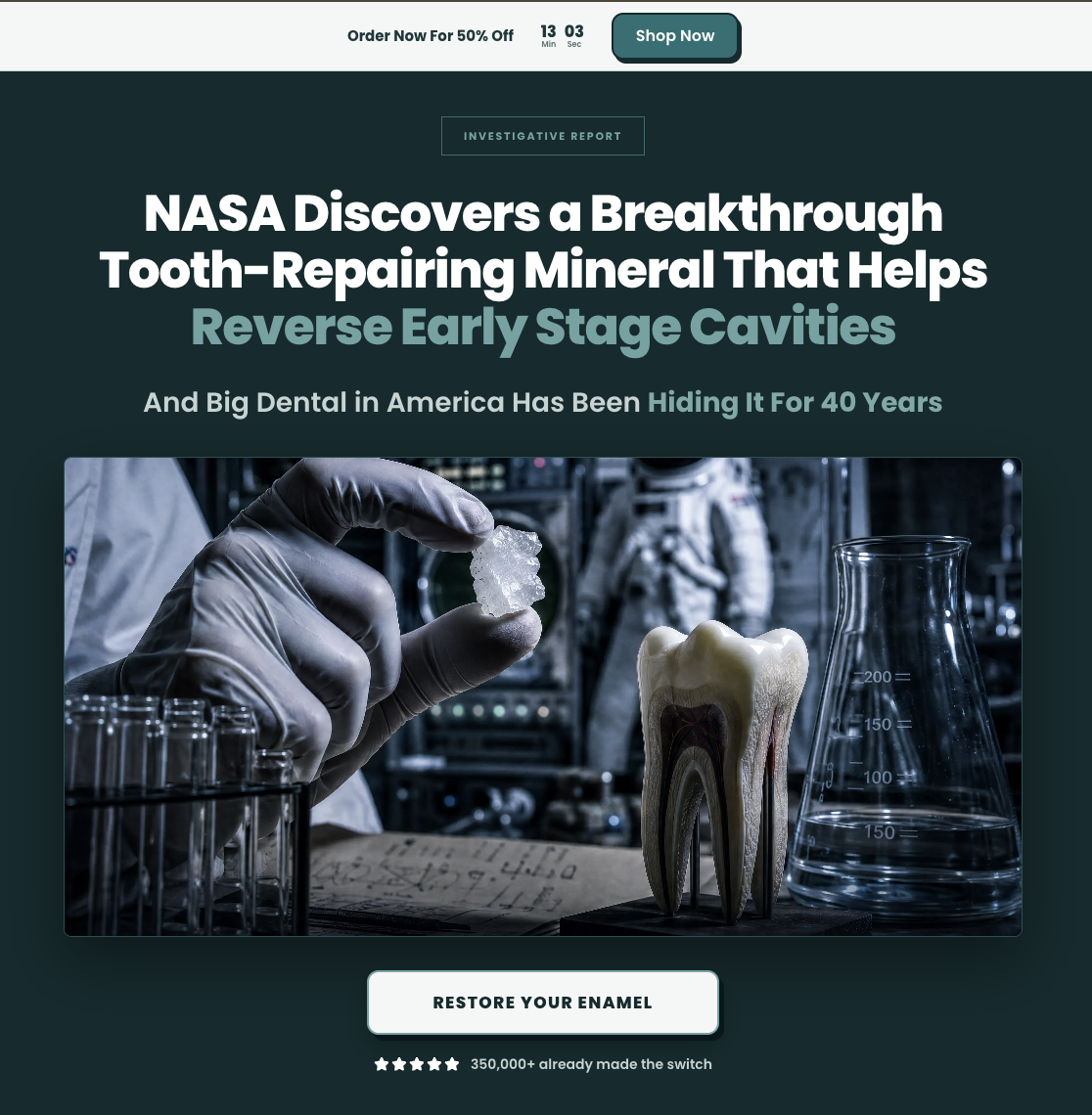 NASA Discovers a Breakthrough Tooth-Repairing Mineral