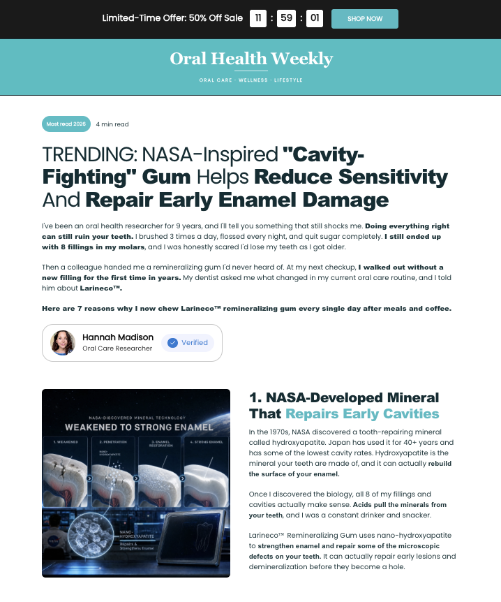 TRENDING: NASA-Inspired “Cavity-Fighting” Gum Helps Reduce Sensitivity And Repair Early Enamel Damage