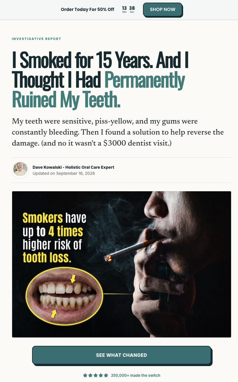 I Smoked for 15 Years and Thought I Had Permanently Ruined My Teeth