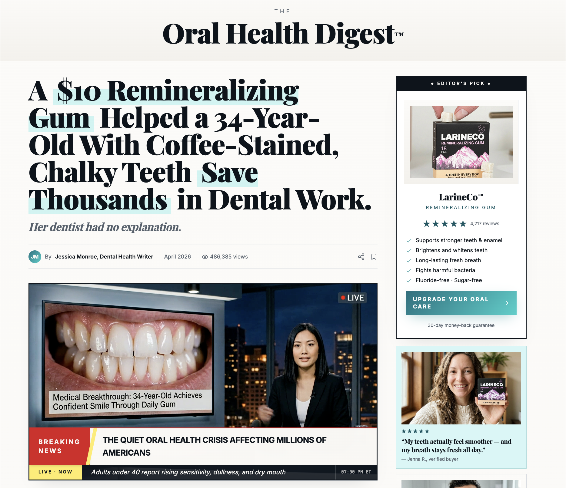 Oral Health Digest advertorial