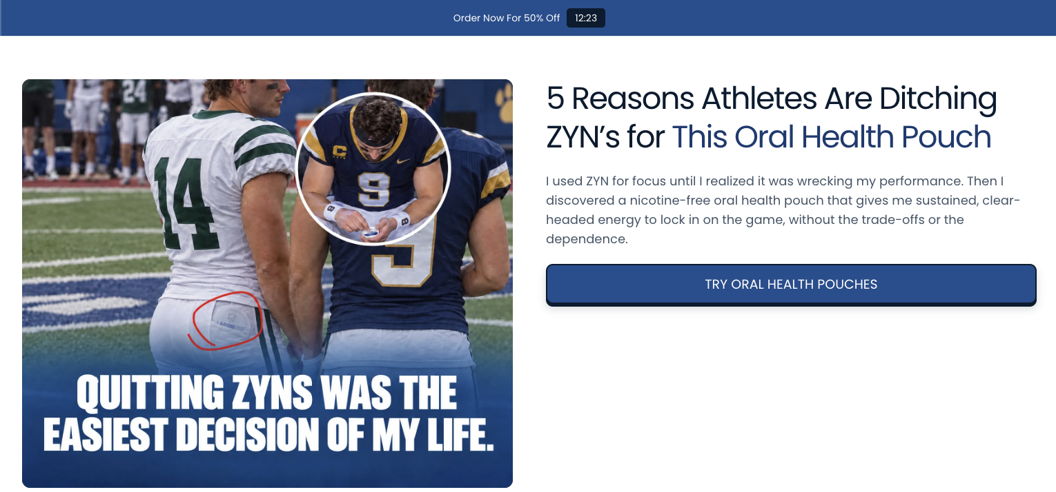 5 Reasons Athletes Are Ditching ZYN's for This Oral Health Pouch